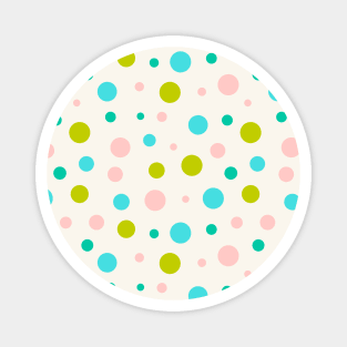 Multicolor circles over beige Magnet